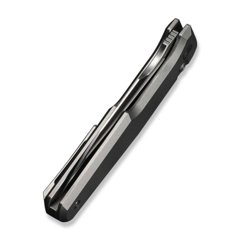 Nóż WE Knife Dressytak M390 Gray Titanium Button Lock