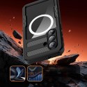 Etui na Samsung S26 wodoodporne Shellbox Mars z metalowym ringiem czarne