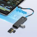 Hub USB Orico PAPW3AT-C3 4-portowy 3x USB-A 3.0 z czytnikiem kart microSD/SD 1 m - czarny