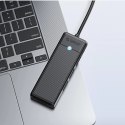 Hub USB Orico PAPW3AT-C3 4-portowy 3x USB-A 3.0 z czytnikiem kart microSD/SD 1 m - czarny