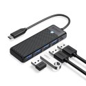 Hub USB Orico PAPW4A-C3 4-portowy 4x USB-A 3.0 0,15 m - czarny