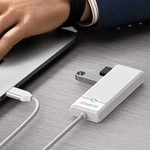 Hub USB Orico PAPW4A-C3 4-portowy 4x USB-A 3.0 0,5 m - biały