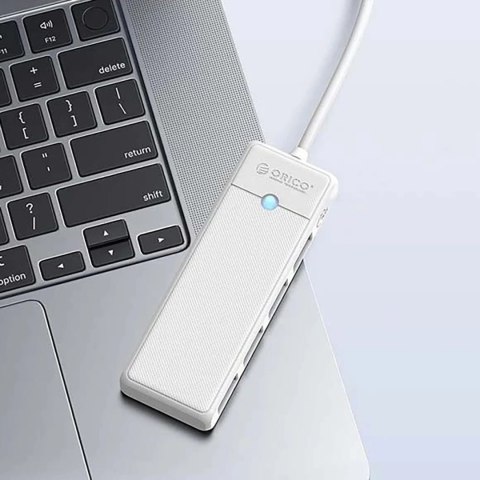 Hub USB Orico PAPW4A-C3 4-portowy 4x USB-A 3.0 0,5 m - biały