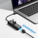 Hub USB Orico PW3UR25-U3 4-portowy 3x USB-A 3.0 1x RJ45 2.5G Ethernet 1,8 m - czarny