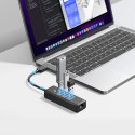 Hub USB Orico PW3UR25-U3 4-portowy 3x USB-A 3.0 1x RJ45 2.5G Ethernet 1 m - czarny