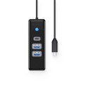 Hub USB Orico PWC2U-C3 3-portowy 2x USB-A 3.0 1x USB-C 3.0 1 m - czarny