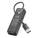 Hub USB Orico PWC2U-U3 3-portowy 2x USB-A 3.0 1x USB-C 3.0 0,5 m - czarny