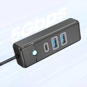Hub USB Orico PWC2U-U3 3-portowy 2x USB-A 3.0 1x USB-C 3.0 0,5 m - czarny
