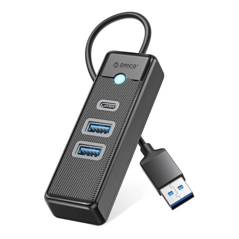Hub USB Orico PWC2U-U3 3-portowy 2x USB-A 3.0 1x USB-C 3.0 1,8 m - czarny