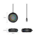 Hub USB Orico YXR4-C3 RGB 4-portowy USB-A 3.0 z portem audio/mikrofonowym 0,3 m - czarny