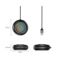 Hub USB Orico YXR4-U3 RGB 4-portowy USB-A 3.0 z portem audio/mikrofonowym 0,3 m - czarny