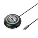 Hub USB Orico YXR5-C3 4-portowy USB-A 3.0 z czytnikiem SD i microSD 0,3 m - czarny