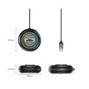 Hub USB Orico YXR5-U3 RGB 4-portowy USB-A 3.0 z czytnikiem kart SD i microSD 0,3 m - czarny