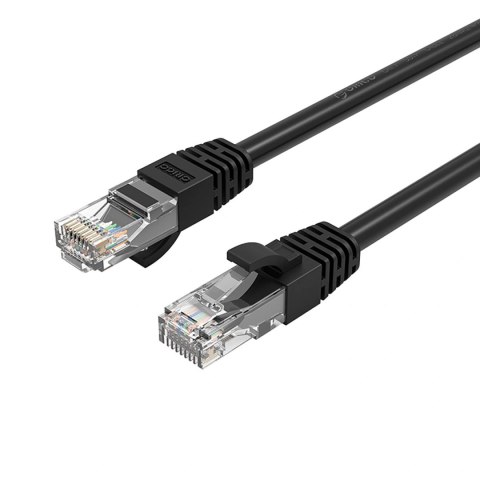 Kabel sieciowy Ethernet Orico PUG-C6 CAT6 1000Mbps RJ45 internetowy LAN okrągły 30 m - czarny
