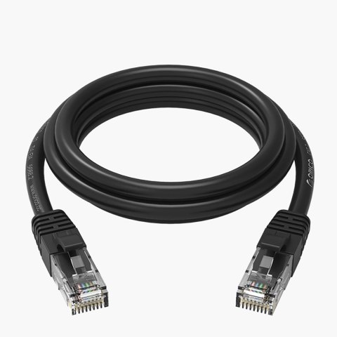 Kabel sieciowy Ethernet Orico PUG-C6 CAT6 1000Mbps RJ45 internetowy LAN okrągły 30 m - czarny