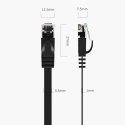 Kabel sieciowy Ethernet Orico PUG-C7B CAT7 10Gbps RJ45 internetowy LAN płaski 10 m - czarny
