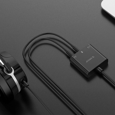 Zewnętrzna karta dźwiękowa Orico SKT3 USB-A - czarna