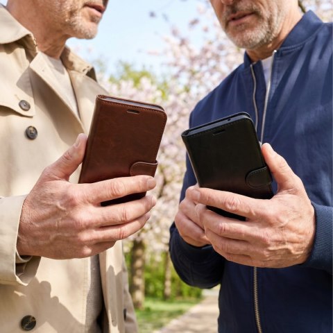 Etui skórzane Smart Luxe do Honor Magic 8 Lite brązowe