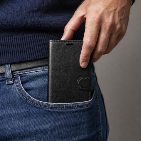 Etui skórzane Smart Luxe do Motorola Moto G15 / G15 Power / G17 / G17 Power czarne