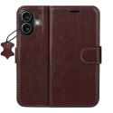 Etui skórzane Smart Luxe do iPhone 17 6,3" brązowe