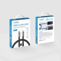 Kabel płaski USB C do USB C VEGER PD 5A 240W 1,5 m CC2-MTB czarny