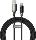 Kabel z wyświetlaczem LED USB A do USB C VEGER PD 3A 66W 1,2 m AC1-XHJ czarny