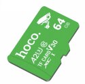 Karta pamięci microSD 64GB class 10 UH-1 U3 V3 A2 Hoco zielona