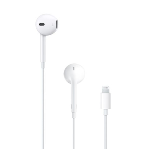 Oryginalne Słuchawki przewodowe douszne Apple A1748 EarPods MWTY3ZM/A Lightning blister białe
