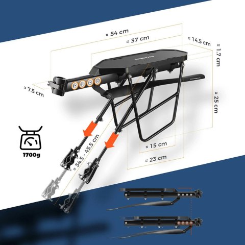 Bagażnik rowerowy Rockbros RBHJ-1 Black Diamond