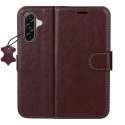 Etui skórzane Smart Luxe do Samsung Galaxy S25 brązowe
