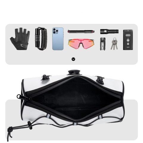 Torba na kierownicę 1,5L Rockbros TL002 ROAD TO SKY wodoodporna - biała