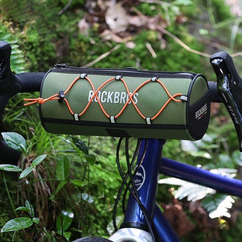 Torba na kierownicę 1,5L Rockbros TL002 ROAD TO SKY wodoodporna - zielona