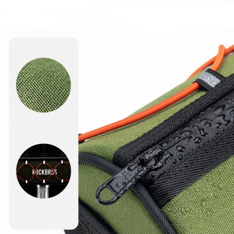 Torba na kierownicę 1,5L Rockbros TL002 ROAD TO SKY wodoodporna - zielona