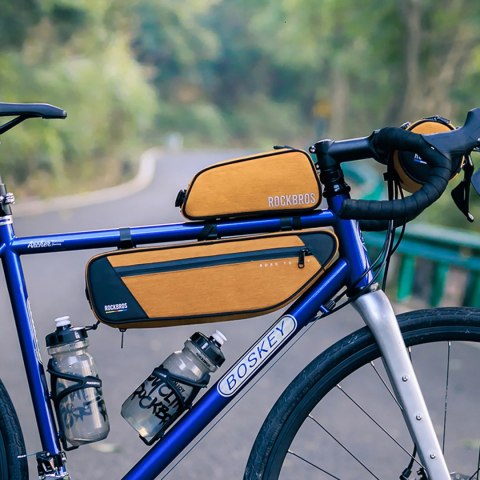 Torba pod ramę 2L Rockbros TL003 ROAD TO SKY wodoodporna - pomarańczowa
