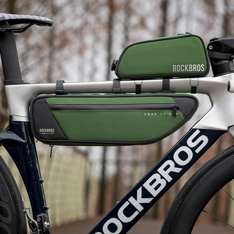 Torba pod ramę 2L Rockbros TL003 ROAD TO SKY wodoodporna - zielona