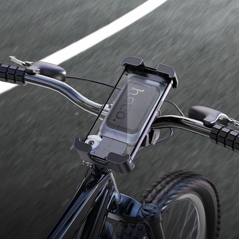 Uchwyt na telefon do roweru / motocykla Hoco do kierownicy H82 czarno szary