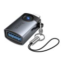 Adapter OTG Lightning do USB A Hoco UA46 Victory szary