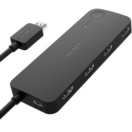 BENFEI Switch przełącznik HDMI 4w1 na cztery urządzenia 4K@60Hz, 2K@144Hz, HDCP 2.3 czarny