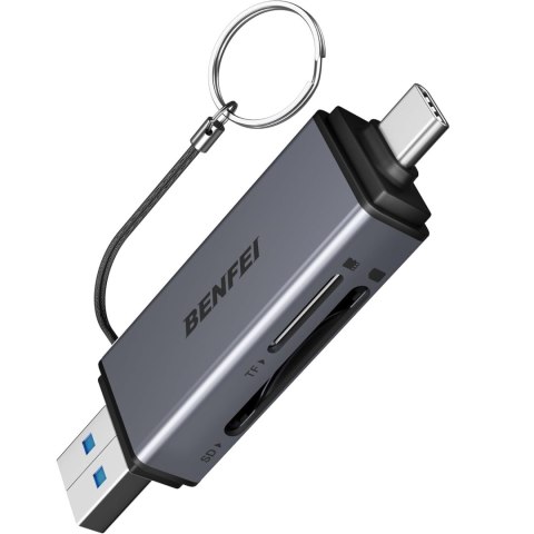 BENFEI czytnik kart 2w1 USB-C-USB-A 3.0 do SD Micro SD czarny