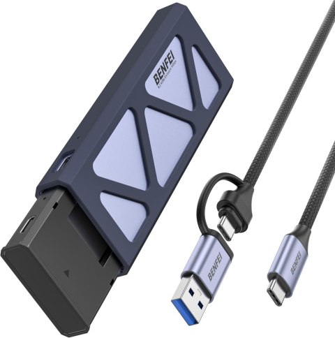 BENFEI obudowa dysku do USB-C / USB-A M.2 NVMe szara