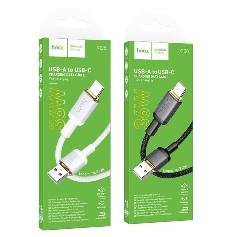 Kabel USB A do USB C Hoco 3A 1 m X128 Benefit czarny