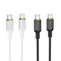Kabel USB C do USB C Hoco 3A 60W 1 m X128 Benefit czarny