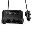 Ładowarka samochodowa Hoco z rozdzielaczem 2xUSB A + 2xUSB C + 3 port zapalniczki QC3.0 PD 240W Z64 czarna