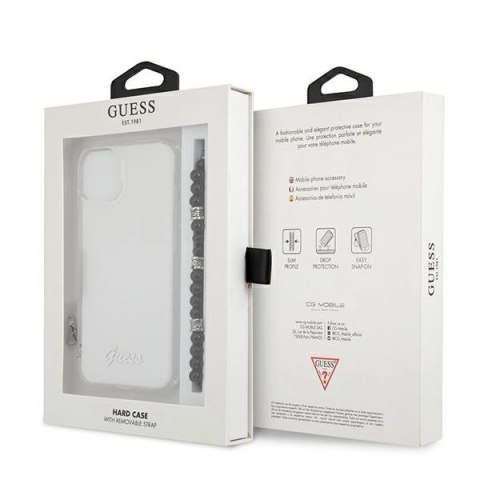Etui Guess Black Pearl na iPhone 13 mini - przezroczyste