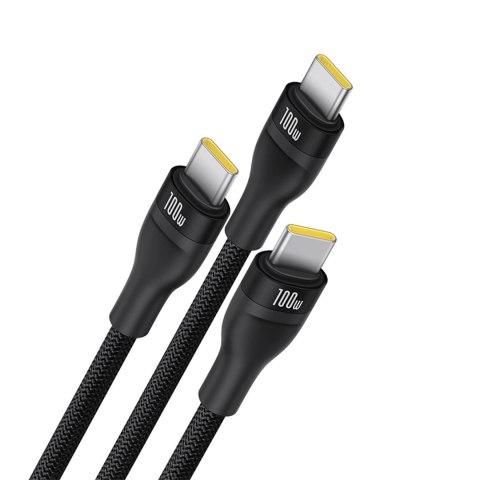 Kabel Baseus Flash Series 3 100W 3w1 USB-C - 3xUSB-C 1,5m - czarny