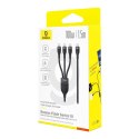 Kabel Baseus Flash Series 3 100W 3w1 USB-C - 3xUSB-C 1,5m - czarny