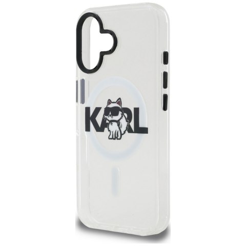 Karl Lagerfeld nakładka do iPhone 17 6,1" IML Choupette Sketch Logo MagSafe przezroczysta