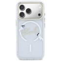 Karl Lagerfeld nakładka do iPhone 17 Pro 6,3" IML Choupettes Karl Script Logo MagSafe przezroczysta