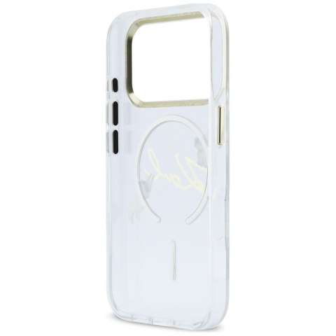 Karl Lagerfeld nakładka do iPhone 17 Pro 6,3" IML Choupettes Karl Script Logo MagSafe przezroczysta