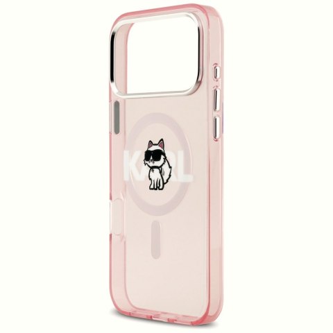 Karl Lagerfeld nakładka do iPhone 17 Pro Max 6,9" IML Choupette Sketch Logo MagSafe różowa